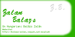 zalan balazs business card