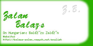 zalan balazs business card